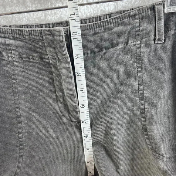 J Jill Pants Womens Size12 Corduroy Straight Leg Gray Corduroy Academia Preppy - Picture 11 of 16